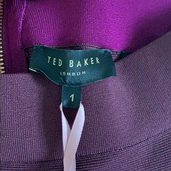 Ted Baker London Midi Skater Skirt Maroon Size 1 - Picture 5 of 10